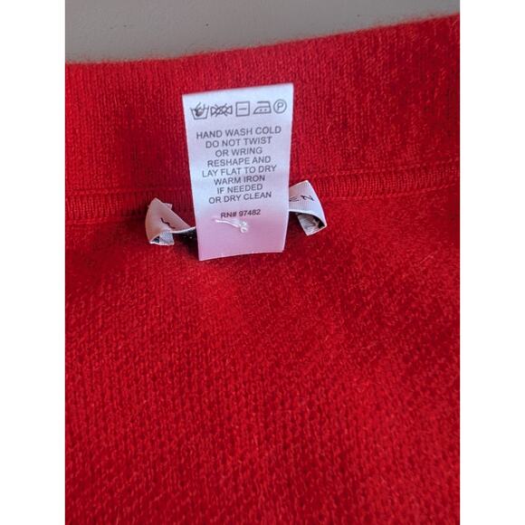 NWOT White + Warren Cashmere Luxe Oversize Cropped Shacket Sz S Desert Red 3C513 - Picture 12 of 14
